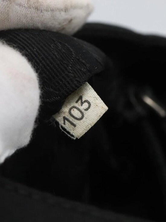 PRADA Shoulder Bag Nylon Black Silver - Picture 13 of 14